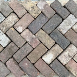 Oud gebakken kloostersteen rood paars genuanceerd (KK050)1